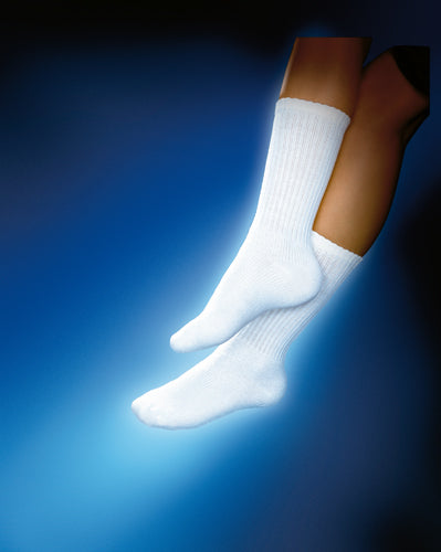 Sensifoot 8 -15 Crew Diabetic Socks Medium White