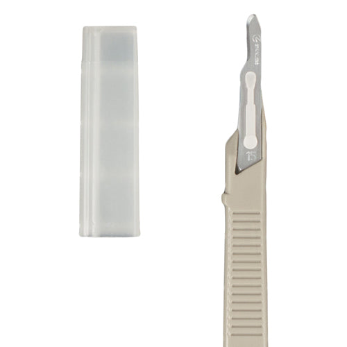 Scalpel #15 Disposable Generic Bx/10  w/Safety Guard